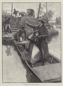 Een weggelopen stel, het water in